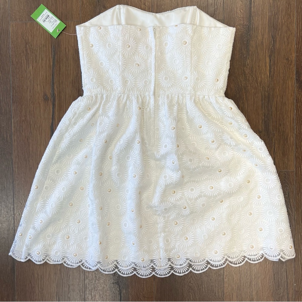 🆕 Lilly Pulitzer Payton Resort White, Pinwheel Organza Dress SZ 8‎ - Picture 5 of 9